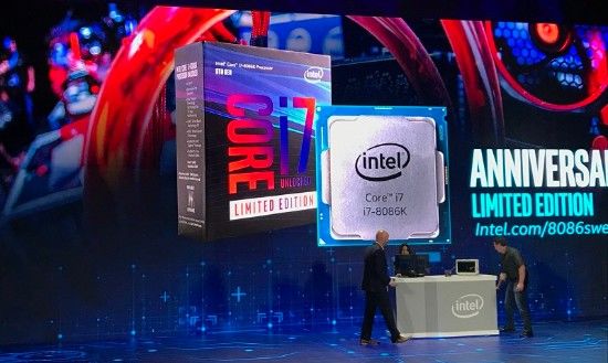 Intel推出i7-8086K紀念版處理器