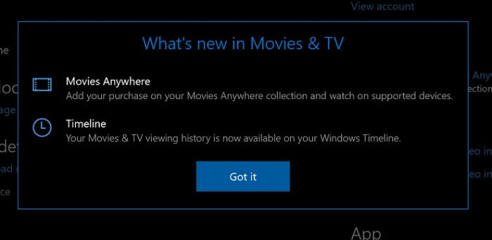 Windows 10端Movies & TV現支持TimeLine功能 Windows 10端Movies & TV現支持TimeLine功能
