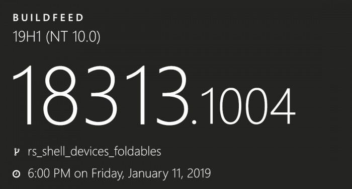 首個適用于可折疊雙屏設備的Windows 10版本號曝光 首個適用于可折疊雙屏設備的Windows 10版本號曝光